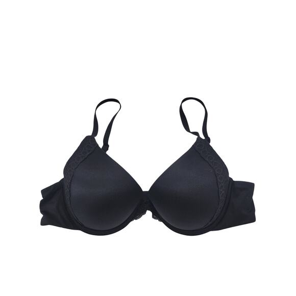 Maidenform Natural Boost Black Shaping Demi Underwire T-Shirt Bra Size 34B - Picture 1 of 9